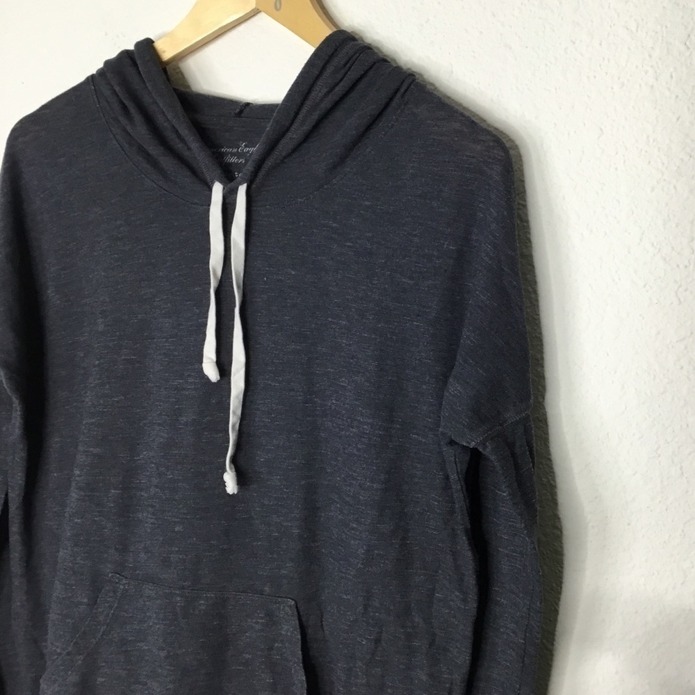 American Eagle Blue Thin Pullover Sweatshirt - Picture 2 of 5
